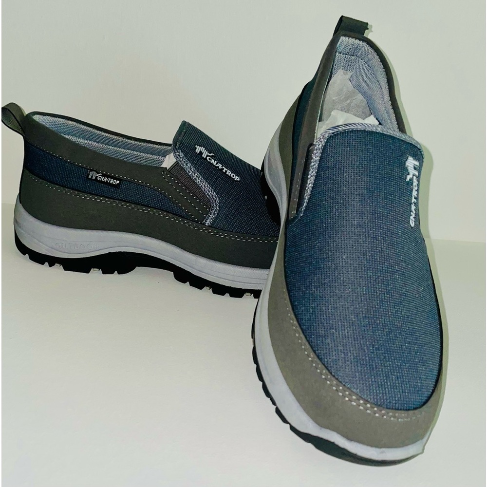 Men's arch support slip-on canvas loafer, outdoor casual sneakers